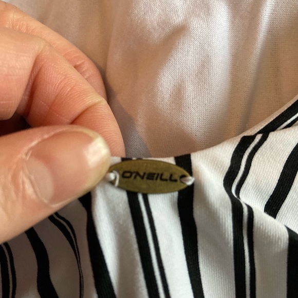 O’neill one piece swimsuit, halter top, black and white. XS. Never worn. - Picture 3 of 10